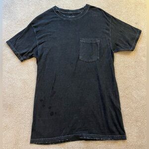 PacSun Dark Gray Distressed Men's Size Small T-Shirt with Pocket